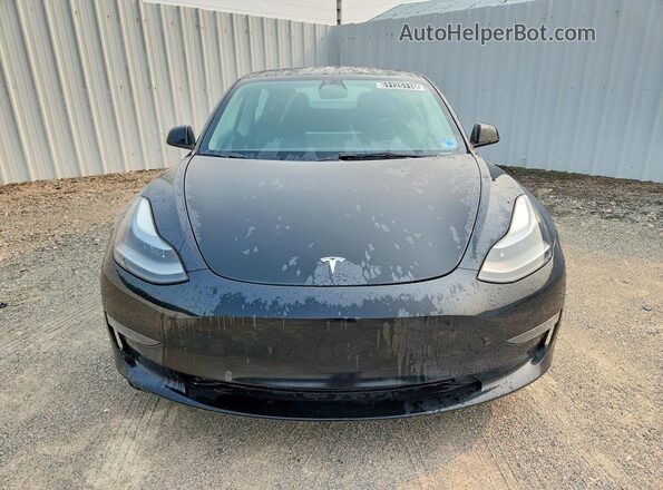 5YJ3E1EA2NF369599 2022 TESLA MODEL Черный Вид спереди