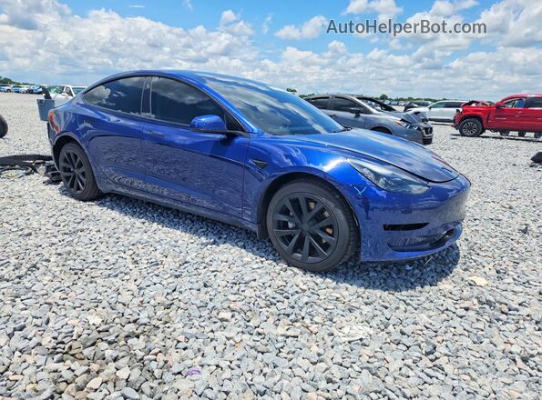 5YJ3E1EA2PF581664 2023 TESLA MODEL Синий Передняя правая четверть