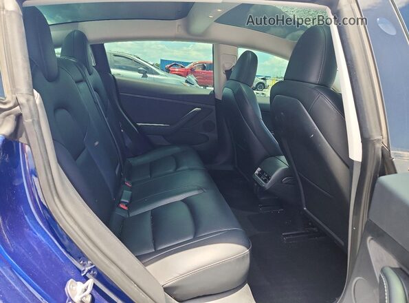 5YJ3E1EA2PF581664 2023 TESLA MODEL Синий Вид задней части салона