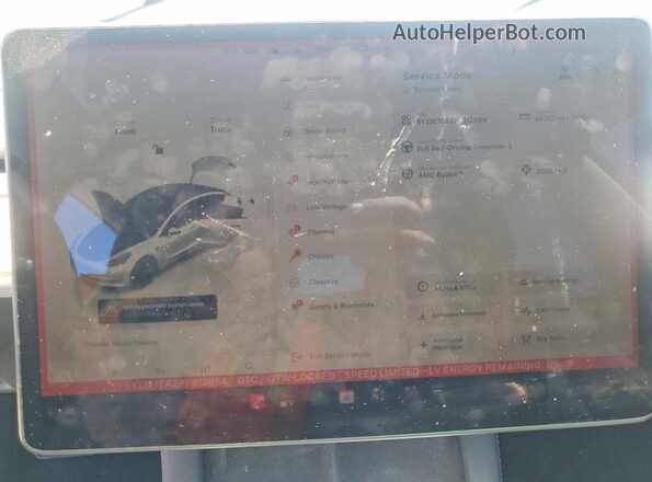 5YJ3E1EA2PF612654 2023 TESLA MODEL White Вид щитка приладів