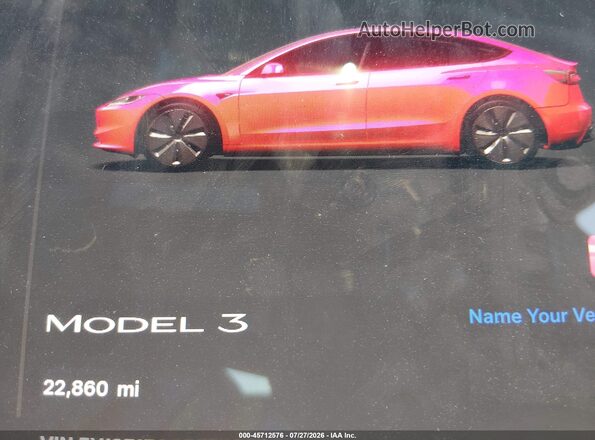 5YJ3E1EA2RF742968 2024 TESLA MODEL 3 Gray Rear seats view