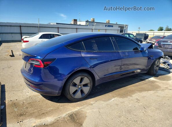 5YJ3E1EA3MF919536 2021 TESLA MODEL Blue Trasero derecho