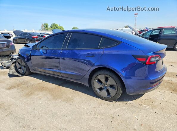 5YJ3E1EA3MF919536 2021 TESLA MODEL Blue Trasero izquierdo