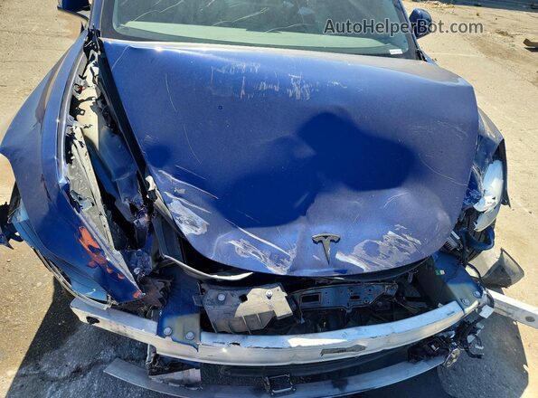 5YJ3E1EA3MF919536 2021 TESLA MODEL Blue Vista interior trasera