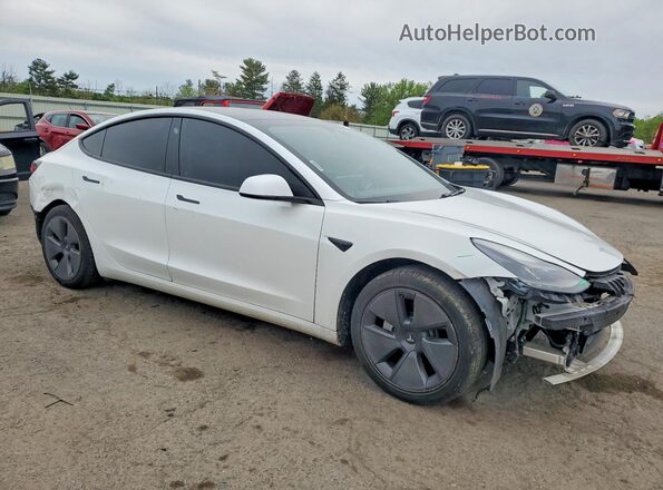 5YJ3E1EA3MF923473 2021 TESLA MODEL Белый Передняя правая четверть