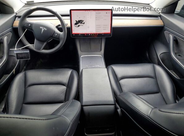 5YJ3E1EA3MF923473 2021 TESLA MODEL Белый Вид панели приборов