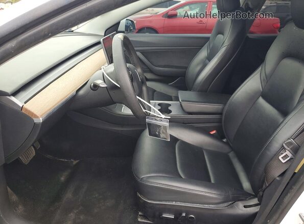 5YJ3E1EA3MF923473 2021 TESLA MODEL Белый Вид салона спереди