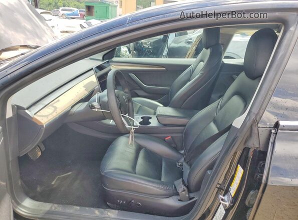 5YJ3E1EA3NF184705 2022 TESLA MODEL Black Widok wnętrza z przodu