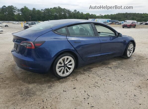 5YJ3E1EA3NF287848 2022 TESLA MODEL Blue 
