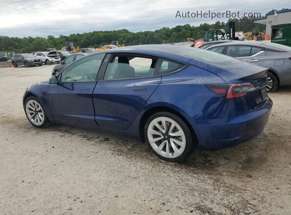 5YJ3E1EA3NF287848 2022 TESLA MODEL Blue 