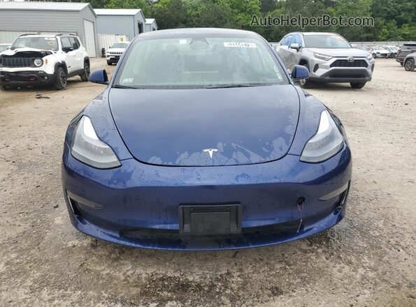 5YJ3E1EA3NF287848 2022 TESLA MODEL Blue VIN կոդի պիտակի տեսք