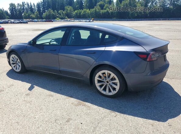 5YJ3E1EA3NF304695 2022 TESLA MODEL Серый Задняя левая четверть