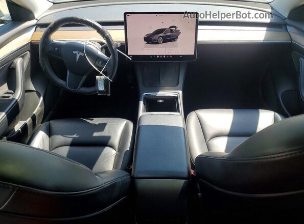 5YJ3E1EA3NF304695 2022 TESLA MODEL Серый Вид панели приборов