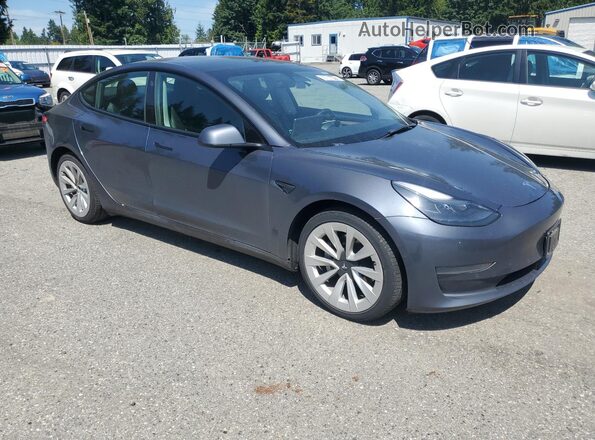 5YJ3E1EA3NF304695 2022 TESLA MODEL Серый 