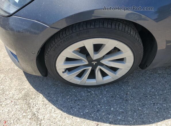 5YJ3E1EA3NF304695 2022 TESLA MODEL Серый Вид наклейки с VIN-кодом