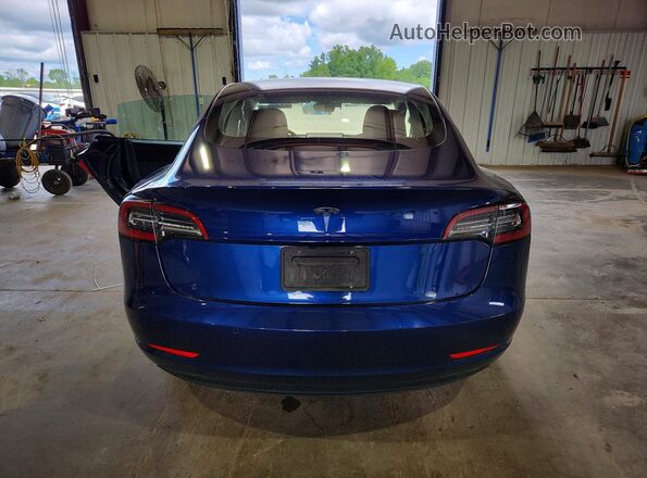 5YJ3E1EA3NF371605 2022 TESLA MODEL Синий Вид сзади