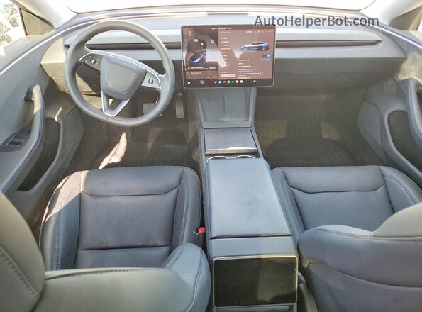 5YJ3E1EA3RF822554 2024 TESLA MODEL Blue Dashboard view