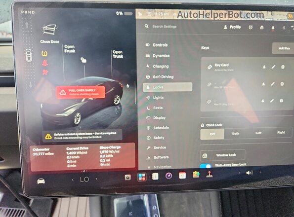 5YJ3E1EA3RF855358 2024 TESLA MODEL Black Vista del cuadro de instrumentos