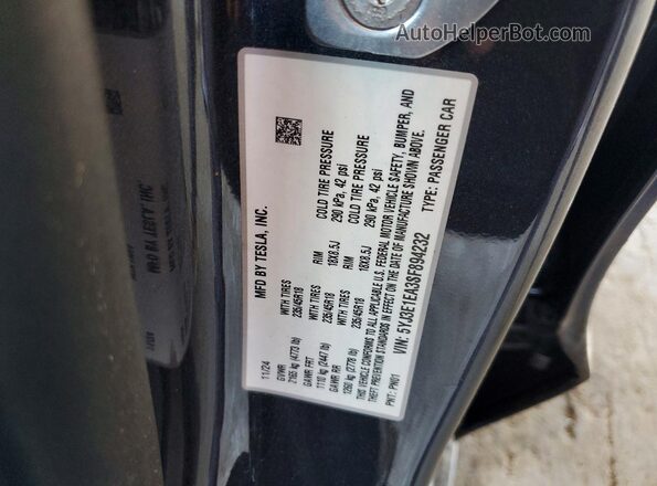 5YJ3E1EA3SF894232 2025 TESLA MODEL Gray Вид підкапотного простору