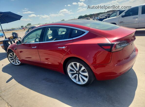 5YJ3E1EA4JF102961 2018 TESLA MODEL Red Задня ліва чверть