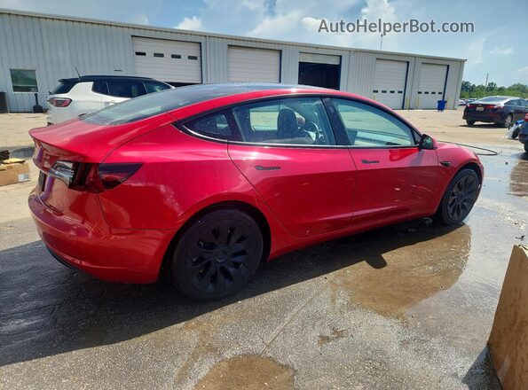 5YJ3E1EA4NF298342 2022 TESLA MODEL Red Задня права чверть