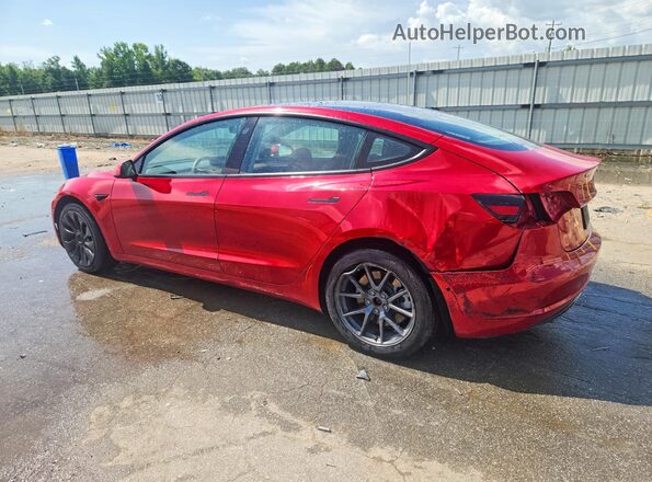 5YJ3E1EA4NF298342 2022 TESLA MODEL Red Задня ліва чверть