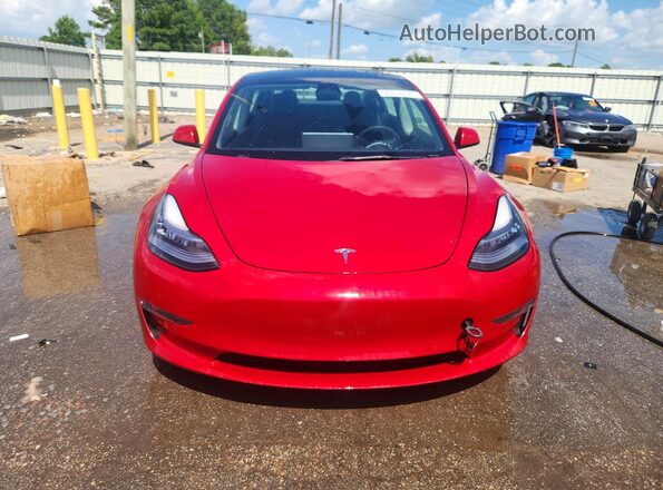 5YJ3E1EA4NF298342 2022 TESLA MODEL Red Вид спереду