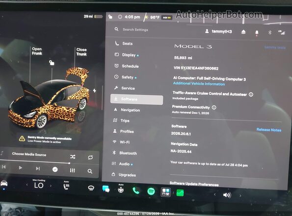 5YJ3E1EA4NF360662 2022 TESLA MODEL 3 Gray Հետևի նստատեղերի տեսք