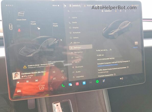 5YJ3E1EA4RF762722 2024 TESLA MODEL Black Instrument cluster view