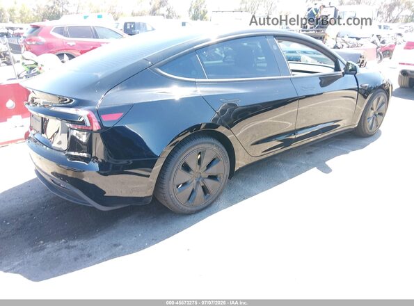 5YJ3E1EA4SF971142 2025 TESLA MODEL 3 Black Задня права чверть
