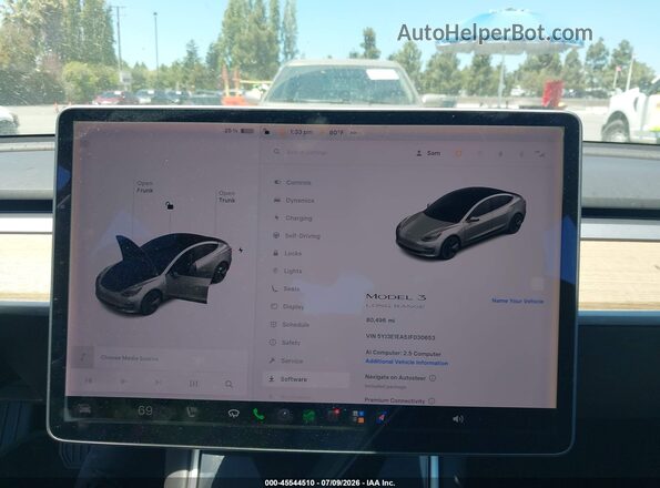 5YJ3E1EA5JF030653 2018 TESLA MODEL 3 Silver Vista de los asientos traseros