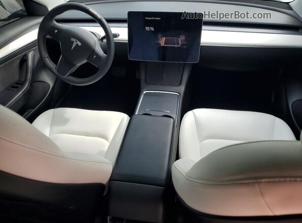 5YJ3E1EA5MF048865 2021 TESLA MODEL White Вид панелі приладів