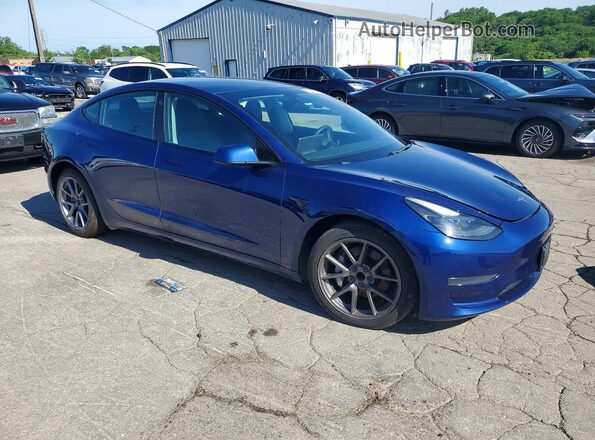 5YJ3E1EA5MF060532 2021 TESLA MODEL Blue Przód prawy