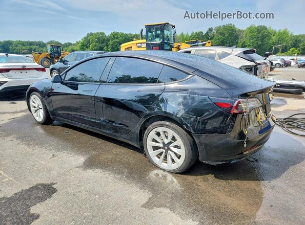 5YJ3E1EA5NF170675 2022 TESLA MODEL Black Задня ліва чверть