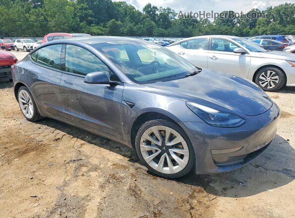 5YJ3E1EA5NF291075 2022 TESLA MODEL Серый Передняя правая четверть