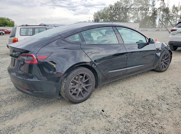 5YJ3E1EA5PF455847 2023 TESLA MODEL Черный Задняя правая четверть