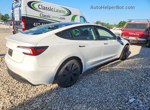 5YJ3E1EA5SF009979 2025 TESLA MODEL White უკანა მარჯვენა