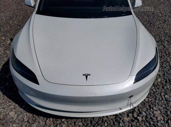 5YJ3E1EA5SF992341 2025 TESLA MODEL White Вид задньої частини салону