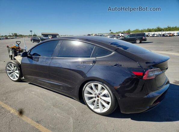5YJ3E1EA6JF071129 2018 TESLA MODEL Black Rear left