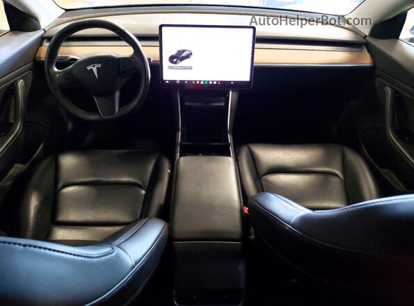 5YJ3E1EA6KF297916 2019 TESLA MODEL Black Dashboard view