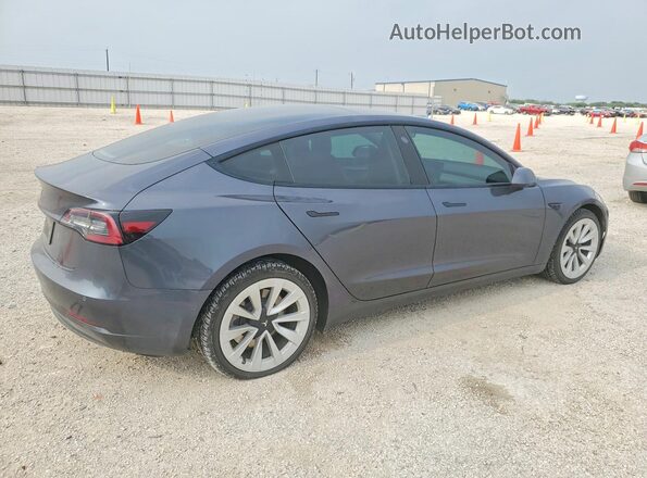 5YJ3E1EA6MF051919 2021 TESLA MODEL Серый Задняя правая четверть