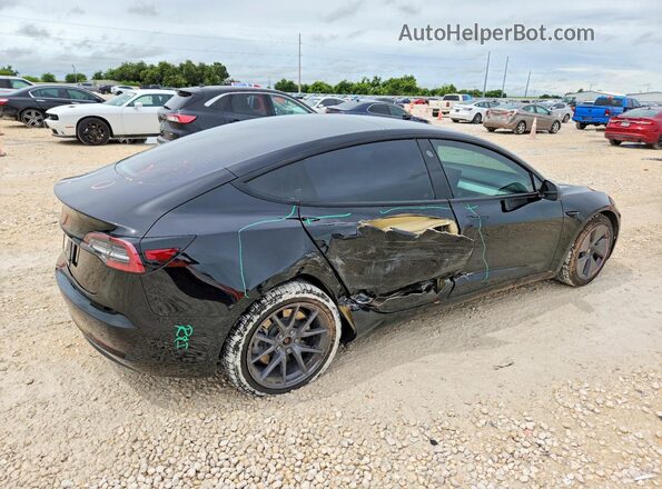 5YJ3E1EA6MF921619 2021 TESLA MODEL Black უკანა მარჯვენა