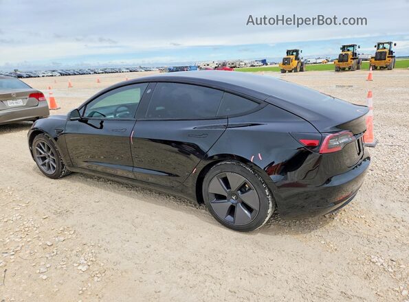 5YJ3E1EA6MF921619 2021 TESLA MODEL Black უკანა მარცხენა