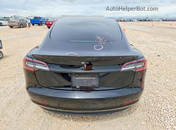 5YJ3E1EA6MF921619 2021 TESLA MODEL Black უკანა ხედი