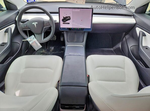 5YJ3E1EA6MF921619 2021 TESLA MODEL Black წინა პანელის ხედი