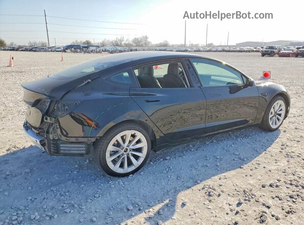 5YJ3E1EA6MF987880 2021 TESLA MODEL Черный Задняя правая четверть