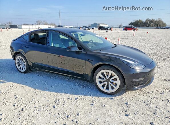 5YJ3E1EA6MF987880 2021 TESLA MODEL Черный Передняя правая четверть