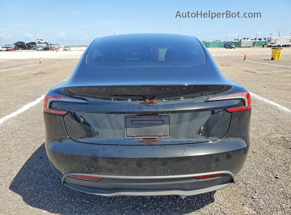 5YJ3E1EA6SF032185 2025 TESLA MODEL Black Widok z tyłu