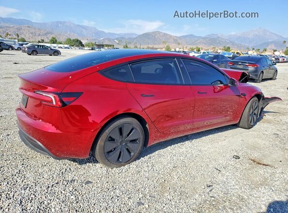 5YJ3E1EA6SF047267 2025 TESLA MODEL Red Задня права чверть