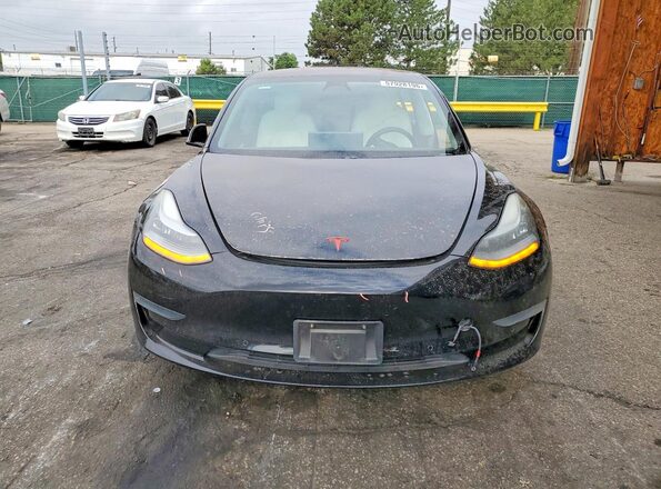 5YJ3E1EA7KF301682 2019 TESLA MODEL Black წინა ხედი